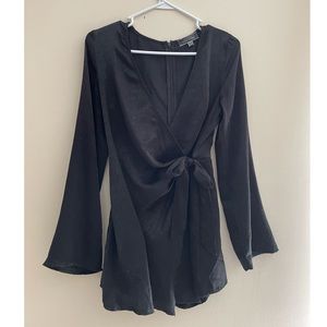 Blue Blush Satin Romper